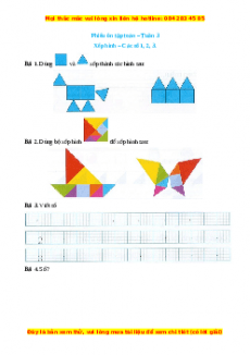Bài tập cuối tuần Toán lớp 1 Tuần 3 Chân trời sáng tạo (có lời giải)