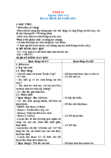 Giáo án Tuần 13 Tiếng việt 2 Kết nối tri thức