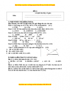 Đề thi Toán lớp 4 cuối kì 1 năm 2022 - 2023 (Đề 24)