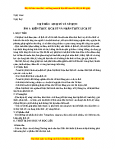 Giáo án Bài 1 Lịch sử 10 Kết nối tri thức (2024): Hiện thực lịch sử và nhận thức lịch sử