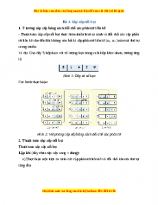 Lý thuyết Bài 4: Sắp xếp nổi bọt