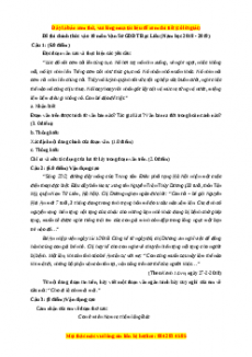 Đề thi tuyển sinh chính thức vào 10 môn Ngữ Văn năm 2018 - 2019 có đáp án - Sở GDĐT Bạc Liêu