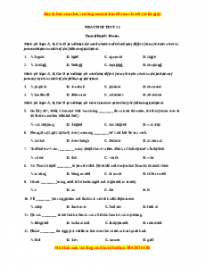Đề luyện thi vào 10 môn Tiếng anh năm 2023 có đáp án (Đề 12)