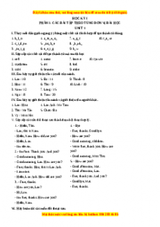 Bài tập Tiếng anh 6 mới năm 2023 - Giáo viên Mai Lan Hương đầy đủ đáp án