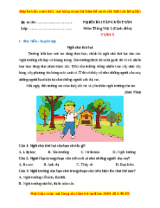 Bài tập cuối tuần Tiếng việt lớp 2 Tuần 5 Cánh diều (có lời giải)