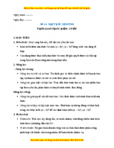 Giáo án Nhị thức Newton Toán 10 Cánh diều
