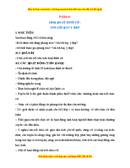 Giáo án HĐTN  1 Cánh diều Tuần 6