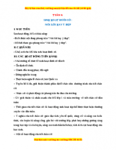 Giáo án HĐTN  1 Cánh diều Tuần 6