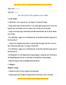 Giáo án Bài tập cuối chương 7 Toán 7 Kết nối tri thức