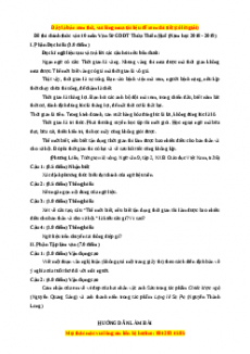 Đề thi tuyển sinh chính thức vào 10 môn Ngữ Văn năm 2018 - 2019 có đáp án - Sở GDĐT Thừa Thiên Huế