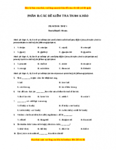 Đề luyện thi vào 10 môn Tiếng anh năm 2023 có đáp án (Đề 2)