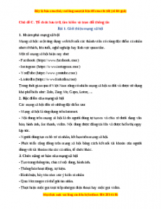 Lý thuyết Tin học 7 Cánh diều Chủ đề C: Tổ chức lưu trữ, tìm kiếm và trao đổi thông tin