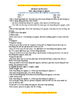 Giáo án HĐTN 3 Tuần 14 Chân trời sáng tạo: Tự hào truyền thống quê em