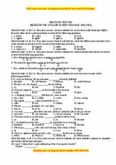 Đề luyện thi vào 10 môn Tiếng anh năm 2023 có đáp án (Đề 3)
