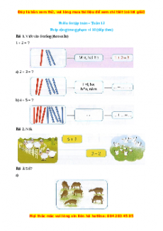 Bài tập cuối tuần Toán lớp 1 Tuần 13 Chân trời sáng tạo (có lời giải)