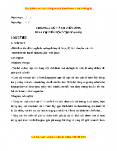 Giáo án Bài 4 Vật lí 10 Chân trời sáng tạo (2024): Chuyển động thẳng