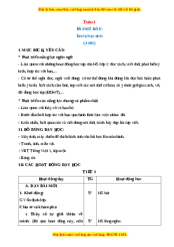 Giáo án Tiếng việt lớp 1 Cánh diều (năm 2025) | Giáo án Tiếng việt lớp 1 mới, chuẩn nhất