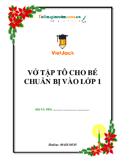 Vở tập tô cho bé chuẩn bị vào lớp 1