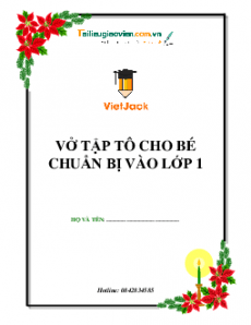 Vở tập tô cho bé chuẩn bị vào lớp 1