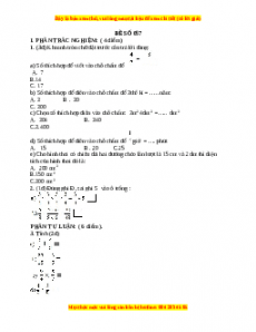 Đề thi Toán lớp 4 cuối kì 2 (Đề 57)