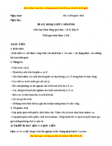 Giáo án Bài 15 Vật lí 10 Kết nối tri thức (2024): Định luật 2 Newton