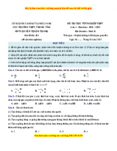 Đề thi thử Sinh học trường Cụm huyện Thuận Thành - Bắc Ninh lần 1 năm 2023
