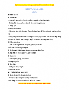 Giáo án Tin học 7 Cánh diều Chủ đề E Bài 12: Tạo bài trình chiếu