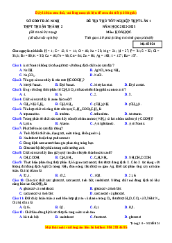 Đề thi thử Hóa học trường Thuận Thành 2 lần 1 năm 2023