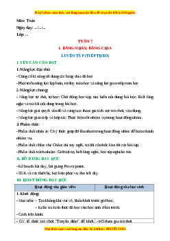 Giáo án Luyện tập Toán 3 Cánh diều Toán 3