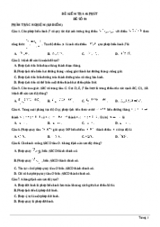 Chuyên đề kiểm tra học kì 2 môn Toán 11 năm 2023 có đáp án - Đề kiểm tra 45 phút