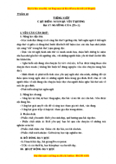 Giáo án Ngưỡng cửa (T1+2) Tiếng việt 3 Kết nối tri thức