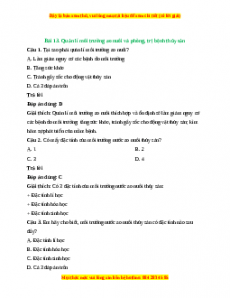 Trắc nghiệm Bài 13: Quản lí môi trường ao nuôi và phòng, trị bệnh thuỷ sản