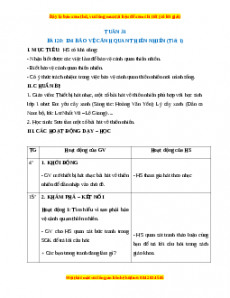 Giáo án HĐTN lớp 1 Tuần 31