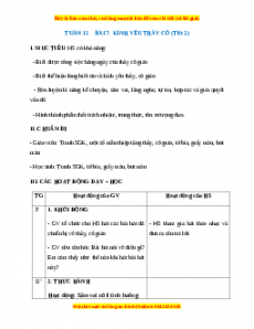 Giáo án HĐTN  lớp 1 Tuần 12