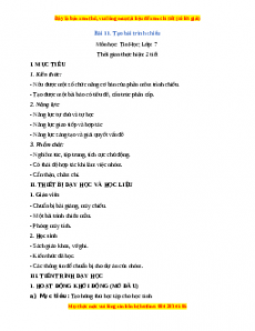 Giáo án Tin học 7 Kết nối tri thức Chủ đề 4 Bài 11 Tạo bài trình chiếu