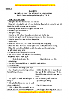 Giáo án Đạo đức 3 Kết nối tri thức Bài 03: Quan tâm hàng xóm láng giềng (Tiết 3)
