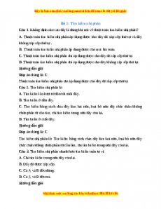 Trắc nghiệm Bài 2: Tìm kiếm nhị phân