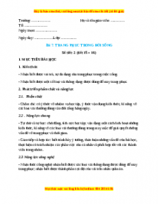 Giáo án Công nghệ 6 Bài 7 (Kết nối tri thức): Trang phục trong đời sống