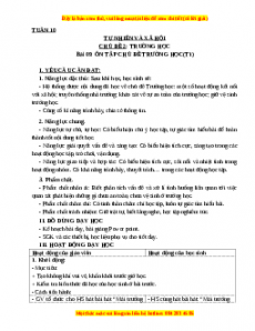 Giáo án Tự nhiên và xã hội 3 Cánh diều Bài 9: Ôn tập chủ đề trường học