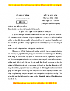 Đề thi cuối học kì 2 Ngữ Văn 10 Cánh diều có đáp án (Đề 6)