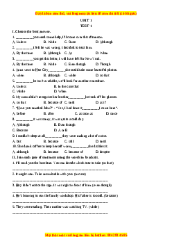 Bộ đề kiểm tra Tiếng Anh  9 Tập 1 - Nguyễn Thị Thu Huế