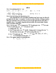 Đề thi giữa kì 2 Toán 8 năm 2023 - Đề 46
