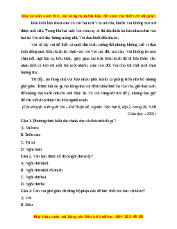 Đề thi giữa kì 2 Ngữ Văn lớp 7 Kết nối tri thức (Đề 7)