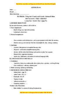 Giáo án Unit 10 Tiếng anh 3 family and friends
