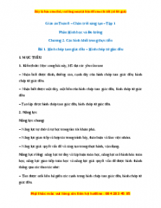 Giáo án Hình chóp tam giác đều – Hình chóp tứ giác đều Toán 8 Chân trời sáng tạo