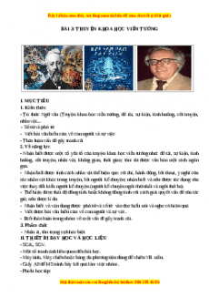Giáo án Bài 3: Truyện khoa học viễn tưởng (2024) Cánh diều