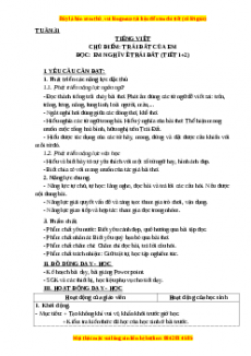 Giáo án Em nghĩ về trái đất (T1+2) Tiếng việt 3 Cánh diều