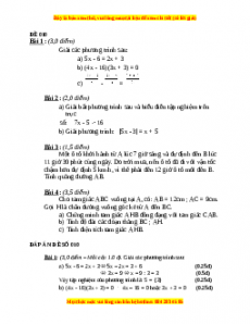 Đề thi cuối học kì 2 Toán 8 năm 2022 - 2023 - Đề 10