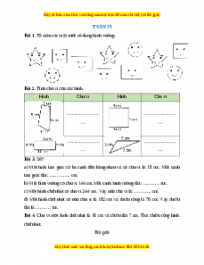 Bài tập cuối tuần Toán lớp 3 Tuần 25 Chân trời sáng tạo (có lời giải)