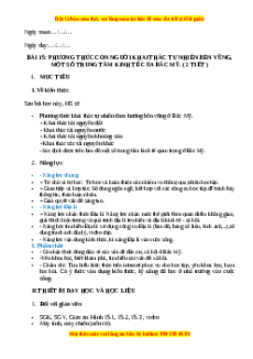 Giáo án Bài 15 Địa lí 7 Chân trời sáng tạo (2024): Phương thức con người khai thác tự nhiên bền vững, một số trung tâm kinh tế của Châu Mỹ